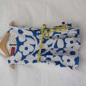 Redfish blue white floral sleeveless dress sz 2